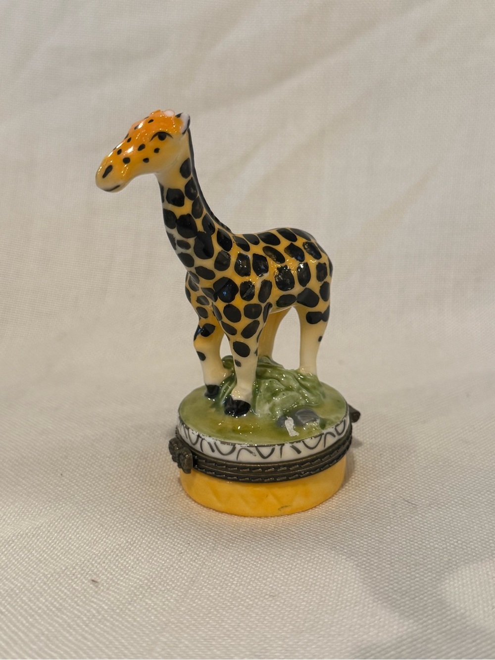Hand-Painted Yellow & Black Giraffe Trinket Box by Midwest of Cannon Falls